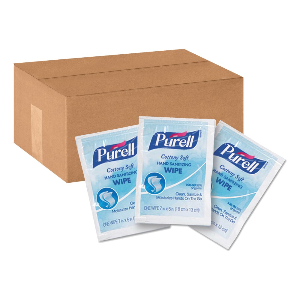 Purell Cottony Soft Hand Sanitizing Wipes, Unscented, Carton Of 1,000 Wipes MPN:GOJ90261M