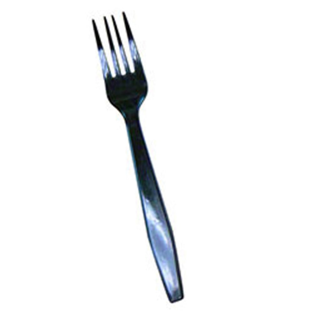 Goldmax Heavyweight Plastic Utensils, Forks, Black, Carton Of 1,000 (Min Order Qty 3) MPN:20651