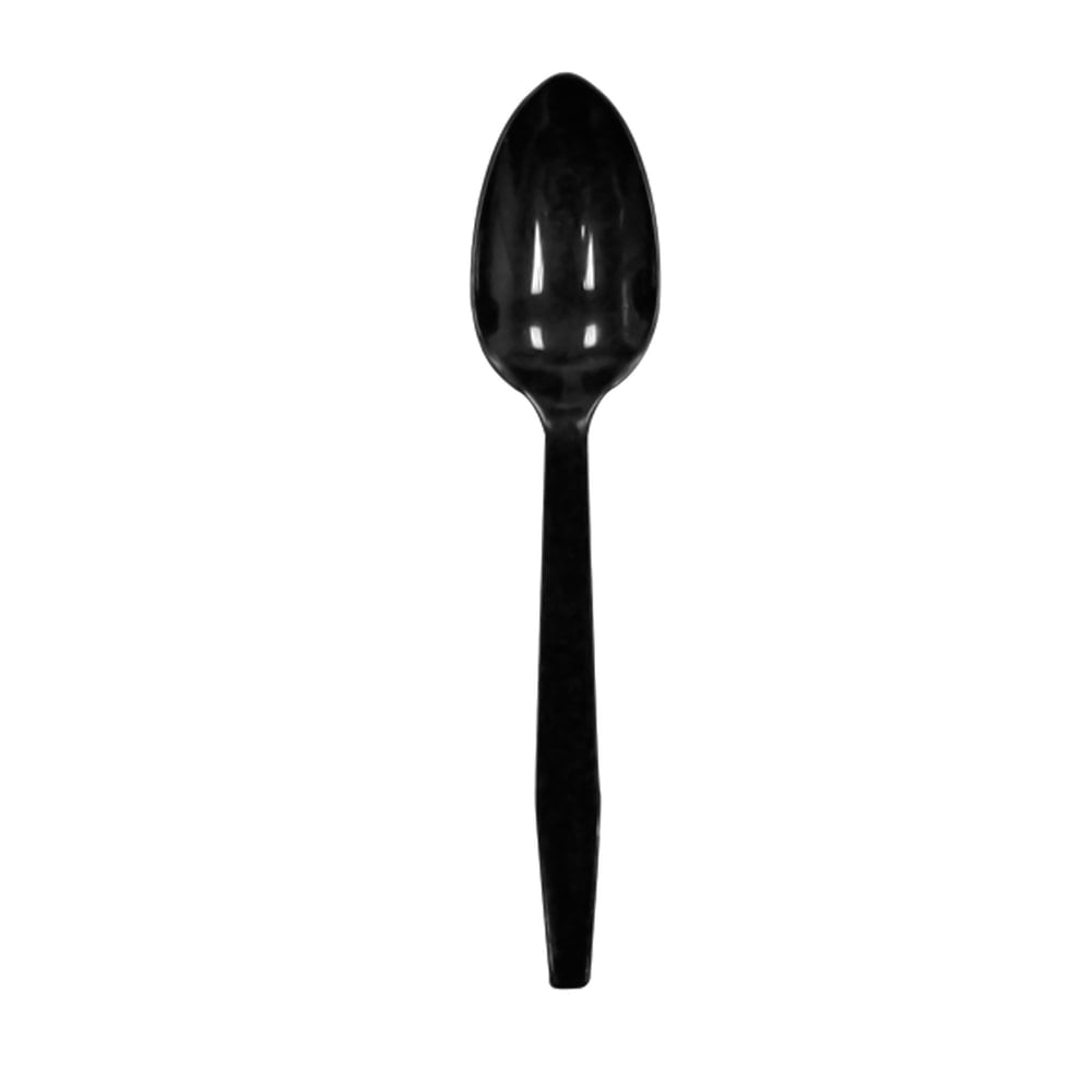 Goldmax Heavyweight Plastic Utensils, Spoons, Black, Carton Of 1,000 (Min Order Qty 4) MPN:20671