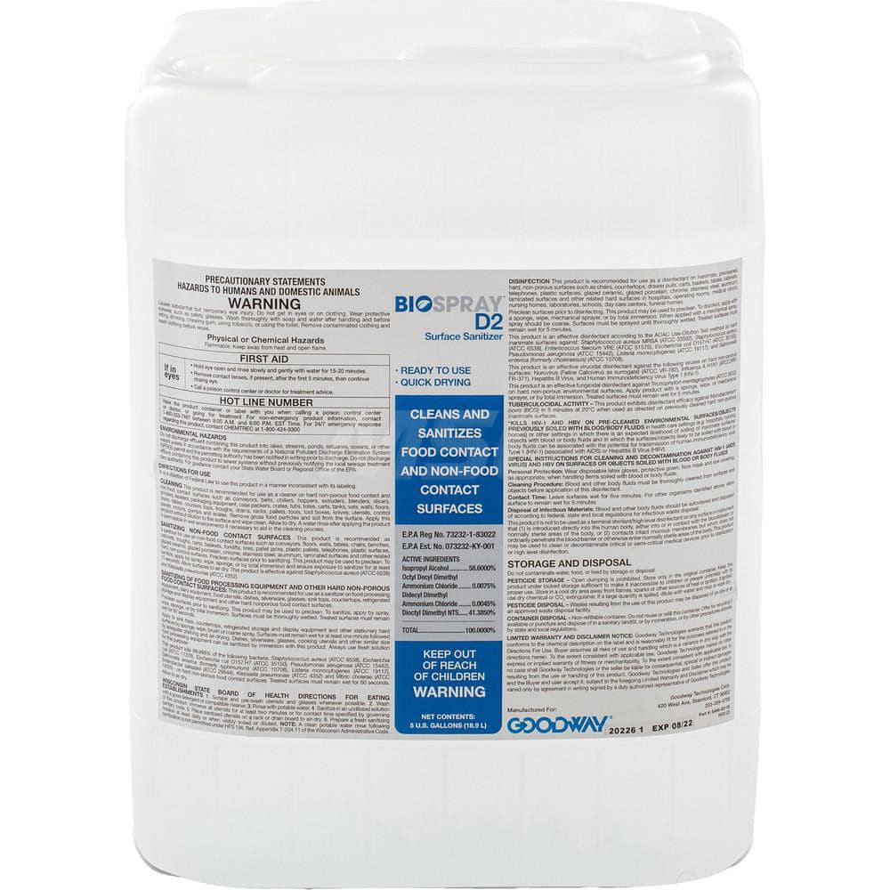 All-Purpose Cleaner: 5 gal Carboy MPN:SANI-D2-05