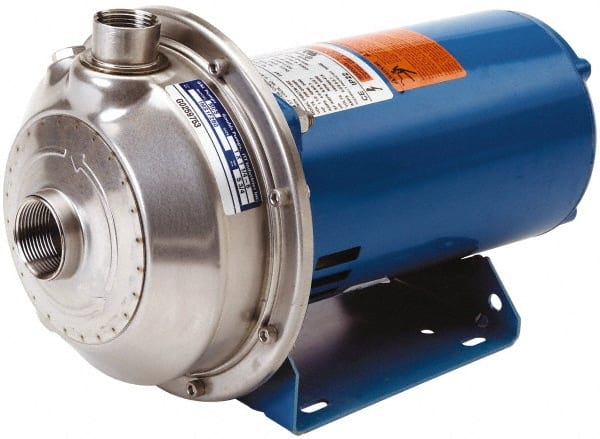 AC Straight Pump: 115/230V, 14/7A, 1 hp, 1 Phase, 316L Stainless Steel Housing, 316L Stainless Steel Impeller MPN:100MS1E1C0