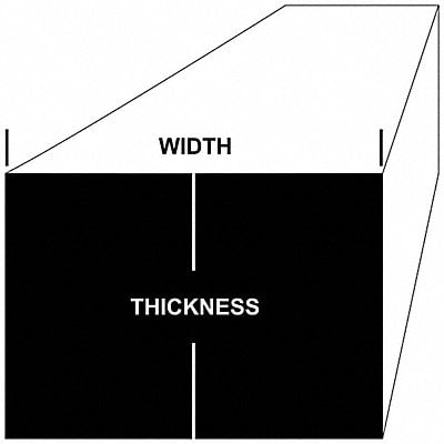 Aluminum Rectangle Bar 1 in Over. W MPN:1177_24_0