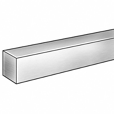 Square Bar Stock Aluminum 1 in Over. W MPN:2EZX5