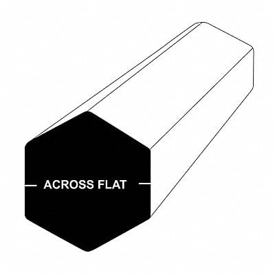 Aluminum Hex Bar 12 in Overall L MPN:10589_12_0