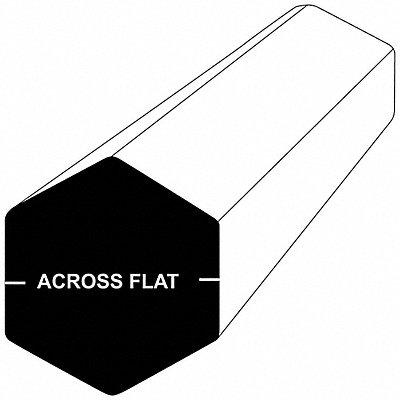 Aluminum Hex Bar 12 in Overall L MPN:15280_12_0