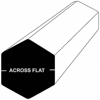 Aluminum Hex Bar 12 in Overall L MPN:18060_12_0