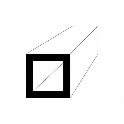 Aluminum Square Tube 12 in Overall L MPN:1193_12_0