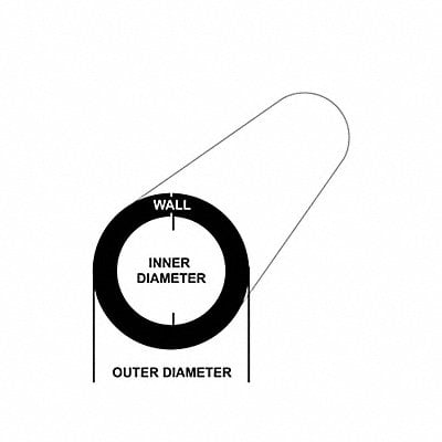 Aluminum Round Tube 24 in Overall L MPN:19559_24_0