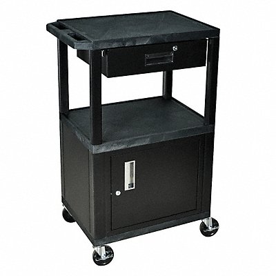 Audio-Visual Cart 200 lb Black 24 in L MPN:WT42C2-B/WTD