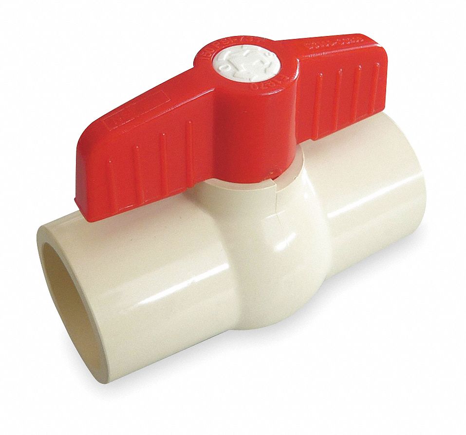 CPVC Ball Valve Inline Socket 1-1/2 in MPN:2GJY5