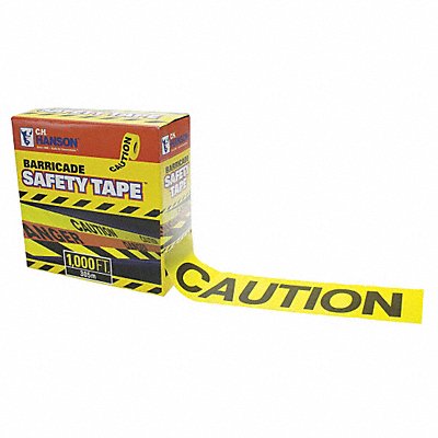 Barricade Tape Caution Yellow 1000 ft MPN:14090
