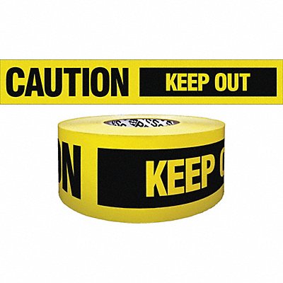 Barricade Tape Yellow/Black 200ft x 3 In MPN:B324Y1852-200