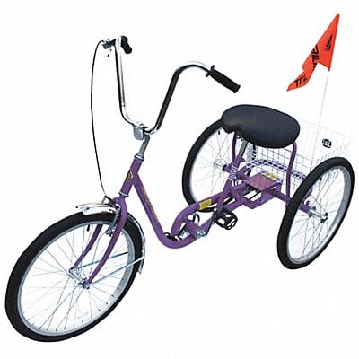 Tricycle 250 lb Cap. Purple 24 Wheel MPN:IBIKE-3-DC-P