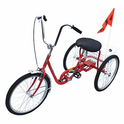 Tricycle 250 lb Cap. Red 24 Wheel MPN:IBIKE-3-DC-R