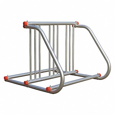 Bike Rack 2-Sided 6-Bike 39-1/2 in Slvr MPN:8AN88