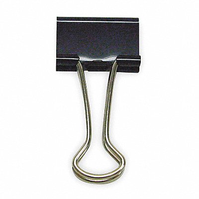 Binder Clip 1/2 In Metal Black PK60 MPN:2WFX3