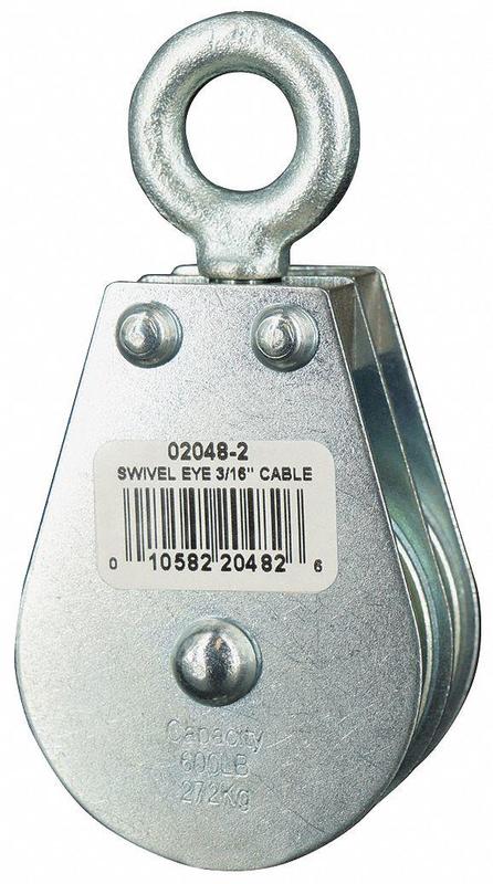 Pulley Block 3/16 Rope Diameter MPN:02048-2-C