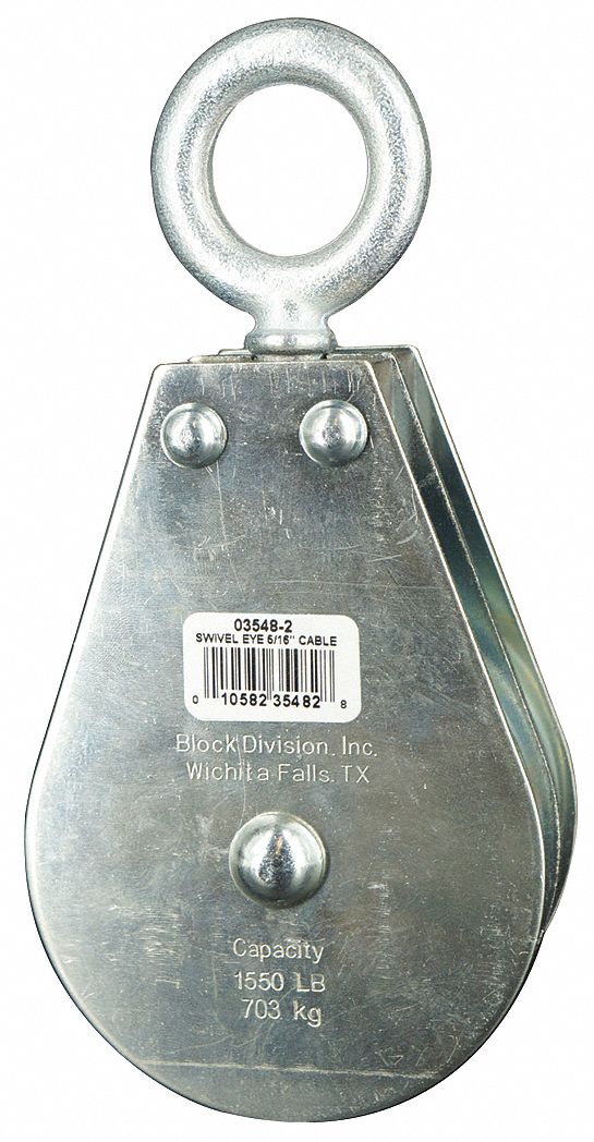 Pulley Block 5/16 Rope Diameter MPN:03548-2-C