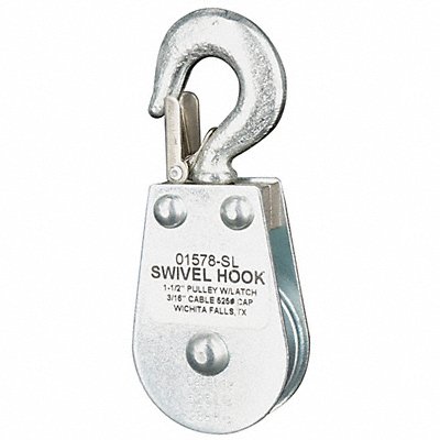 Pulley Block Swivel Hook 525 lb. MPN:4JX67