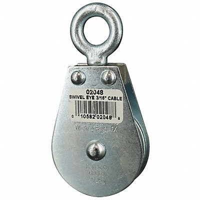 Pulley Block Swivel Eye 600 lb. MPN:4JX68