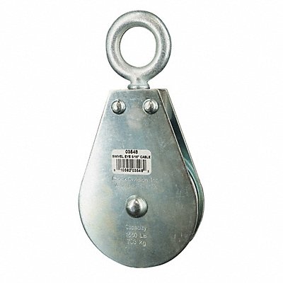 Pulley Block Swivel Eye 1550 lb. MPN:4JX80