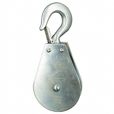 Pulley Block Swivel Hook 1550 lb. MPN:4JX83