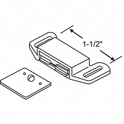 Magnetic Catch Gray Catch 2-1/16 L MPN:900-6695