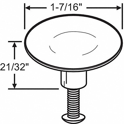 Cabinet Knob Round Shape Zinc MPN:8-300