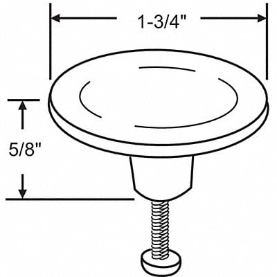 Cabinet Knob Round Shape Zinc MPN:8-301