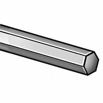 Carbon Steel Hex Bar 12 in L 1 in W MPN:2AVF5