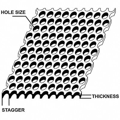 Carbon Steel Perforated Sheet 4 ft L MPN:13510_12_48