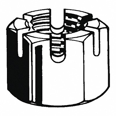 CstlNt Pln Stl Class 4 M5-0.80 8mm 100PK MPN:M12000.050.0001