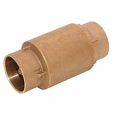 Spring Check Valve Bronze 1/2 Sweat MPN:6AJY7