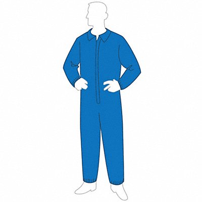 Collared Disposable Coveralls Elstc PK25 MPN:19125B 2X