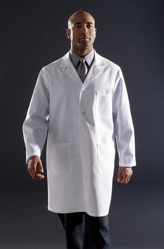 D2349 Collared Lab Coat White 39 in L Unisex MPN:MDT12WHT50E