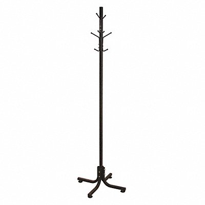 Coat Rack Black 21 in D 70 in W MPN:45NG63