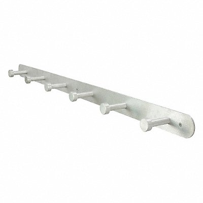 Coat Rack Silver 2-3/4 in D 36 in W MPN:45NG73