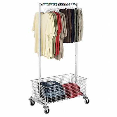 Garment Rack Adj Height w/Wire Basket MPN:CSC-1T-S12