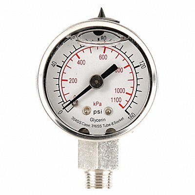 D1355 Pressure Gauge Liquid Filled 1-1/2 In MPN:4CFE4