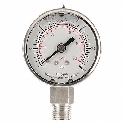 D1359 Pressure Gauge Liquid Filled 2 In MPN:4CFF6