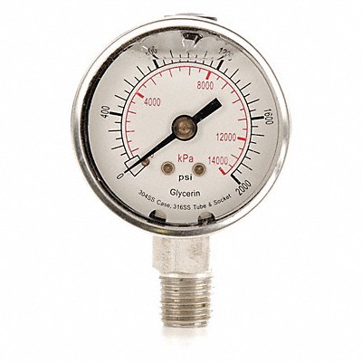 D1359 Pressure Gauge Liquid Filled 2 In MPN:4CFG6