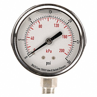 D1364 Pressure Gauge Liquid Filled 2-1/2 In MPN:4CFH2