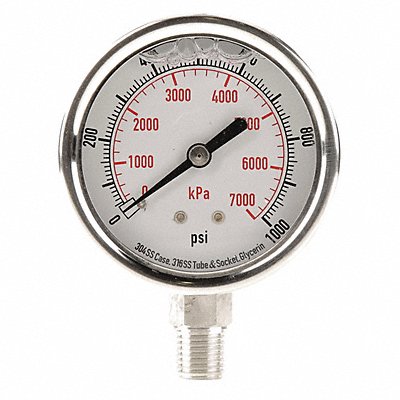 D1364 Pressure Gauge Liquid Filled 2-1/2 In MPN:4CFJ1