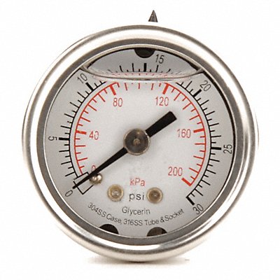 D1356 Pressure Gauge Liquid Filled 1-1/2 In MPN:4CFL3