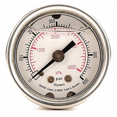 D1356 Pressure Gauge Liquid Filled 1-1/2 In MPN:4CFN1