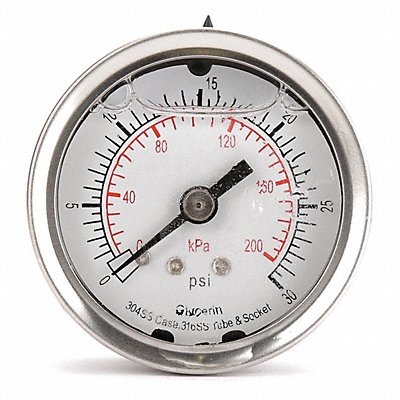 D1361 Pressure Gauge Liquid Filled 2 In MPN:4CFN8