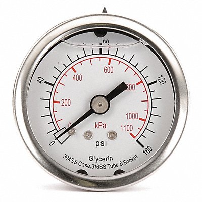 D1361 Pressure Gauge Liquid Filled 2 In MPN:4CFP2