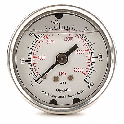 D1361 Pressure Gauge Liquid Filled 2 In MPN:4CFP9