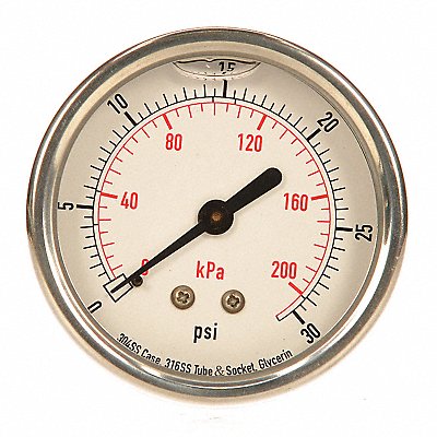 D1365 Pressure Gauge Liquid Filled 2-1/2 In MPN:4CFR4