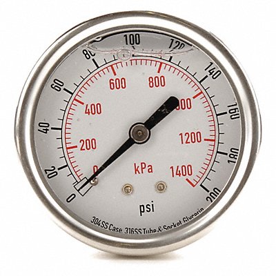 D1365 Pressure Gauge Liquid Filled 2-1/2 In MPN:4CFR8